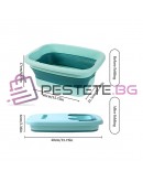 Сгъваема вана за крака с масаж и поставка за телефон